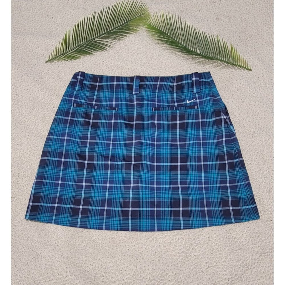 Nike Golf Women's Athletic Skirt w/ Shorts Dri-Fit Plaid Blue Size 10 NEW w/ Tag - Picture 8 of 16